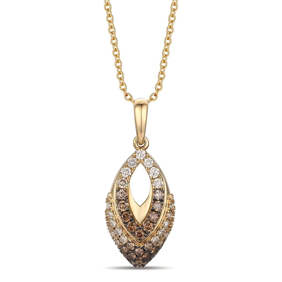 Le Vian Ombre Pendant featuring 1/2 cts. Chocolate Ombré Diamonds® set in 14K Honey Gold™
