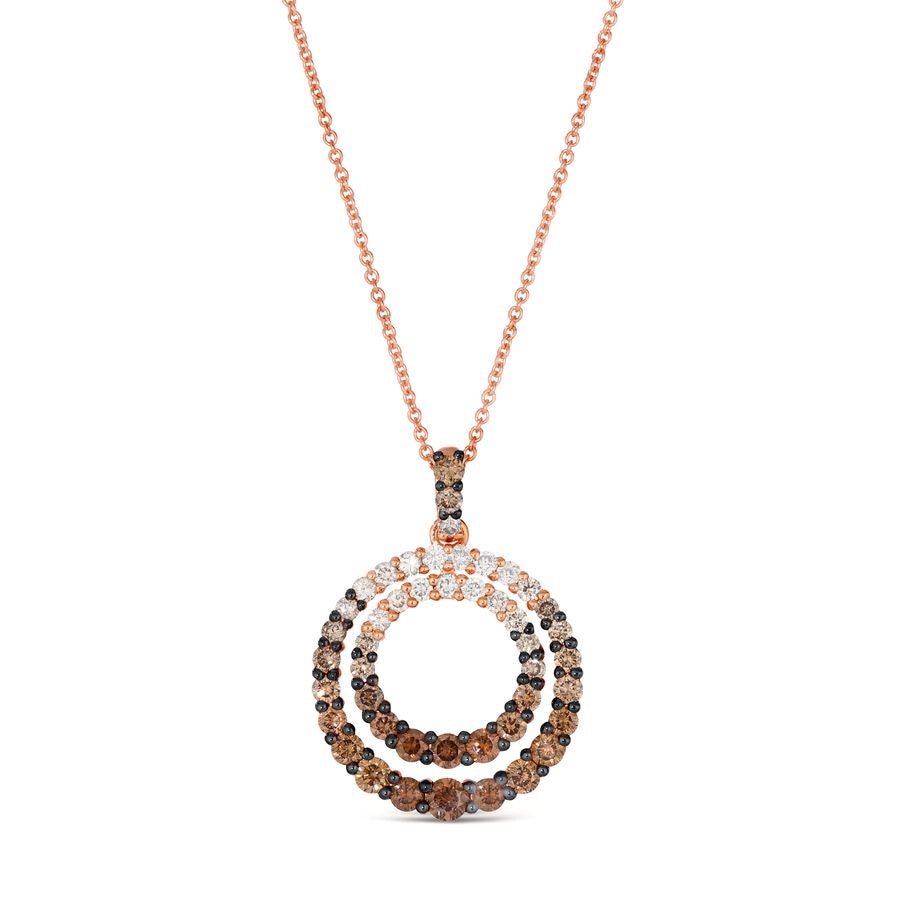 Le Vian Ombre Pendant featuring 1 1/3 cts. Chocolate Ombré Diamonds® set in 14K Strawberry Gold®