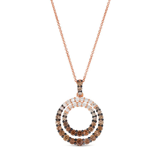 Le Vian Ombre Pendant featuring 1 1/3 cts. Chocolate Ombré Diamonds® set in 14K Strawberry Gold®