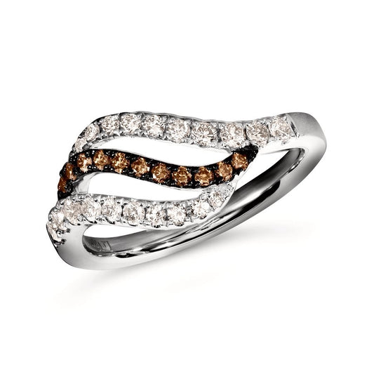 Le Vian® Ring featuring 3/8 cts. Nude Diamonds™, 1/8 cts. Chocolate Diamonds® set in 14K Vanilla Gold®