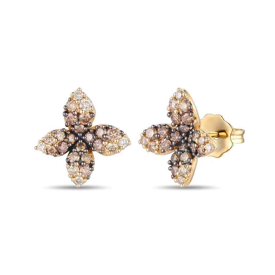 Le Vian Ombre Earrings featuring 5/8 cts. Chocolate Ombré Diamonds® set in 14K Honey Gold™
