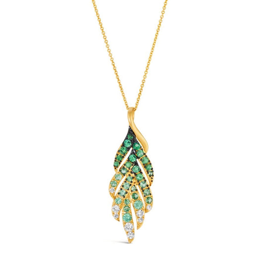 Le Vian Ombre Pendant featuring 1 cts. Shade Of Tsavorite, 1/4 cts. White Sapphire, set in 14K Honey Gold™