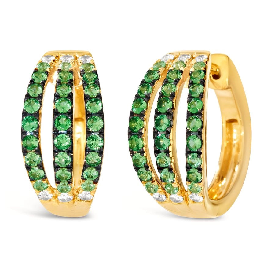 Le Vian Ombre Earrings featuring 1 1/4 cts. Shade Of Tsavorite, 1/5 cts. White Sapphire, set in 14K Honey Gold™