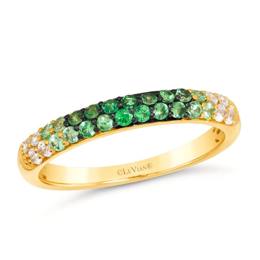Le Vian Ombre Ring featuring 1/3 cts. Shade Of Tsavorite, 1/8 cts. White Sapphire, set in 14K Honey Gold™