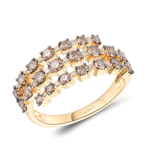 Le Vian® Ring featuring 1 cts. Chocolate Diamonds®, 1/10 cts. Nude Diamonds™ set in 14K Honey Gold™