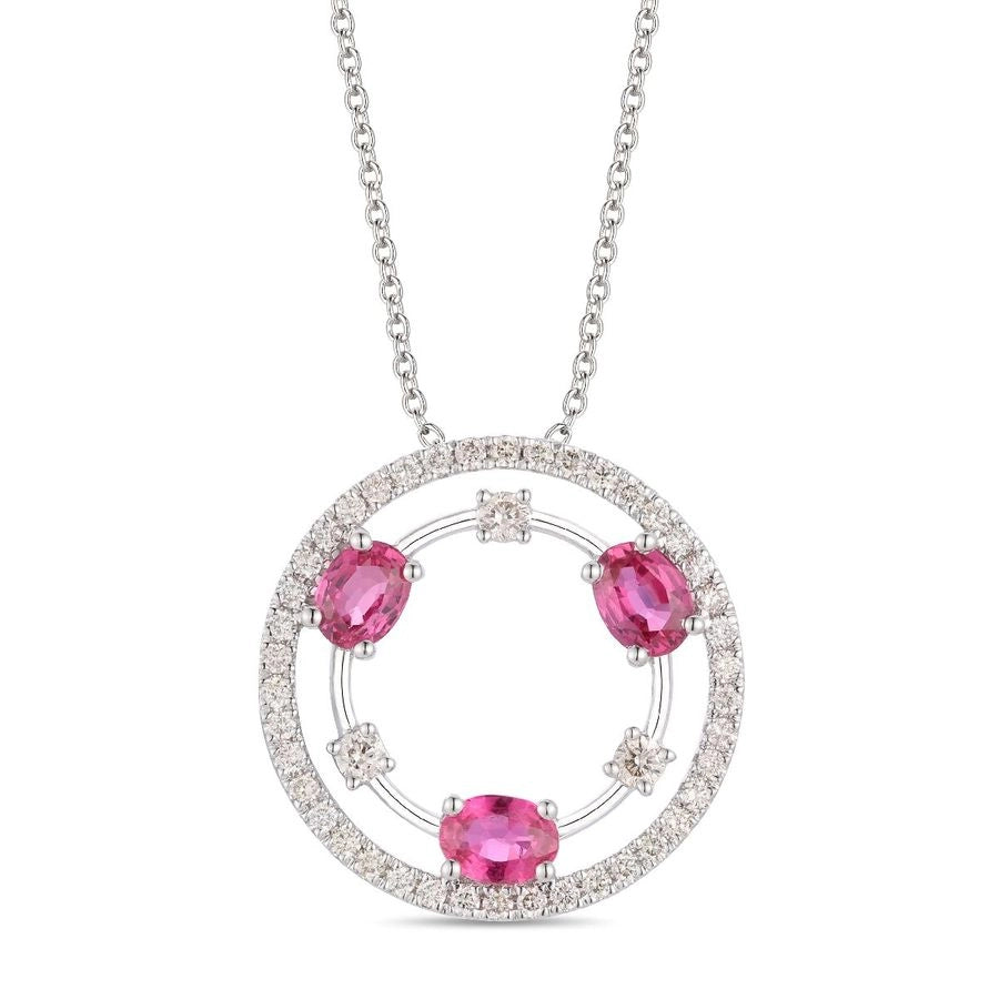 Le Vian® Pendant featuring 5/8 cts. Passion Ruby™, 1/4 cts. Vanilla Diamonds® set in 14K Vanilla Gold®