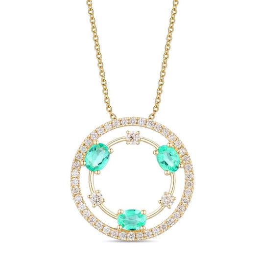 Le Vian® Pendant featuring 3/8 cts. Costa Smeralda Emeralds™, 1/4 cts. Vanilla Diamonds® set in 14K Honey Gold™