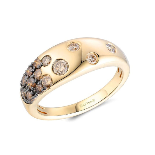 Le Vian Ombre Ring featuring 5/8 cts. Chocolate Ombré Diamonds® set in 14K Honey Gold™