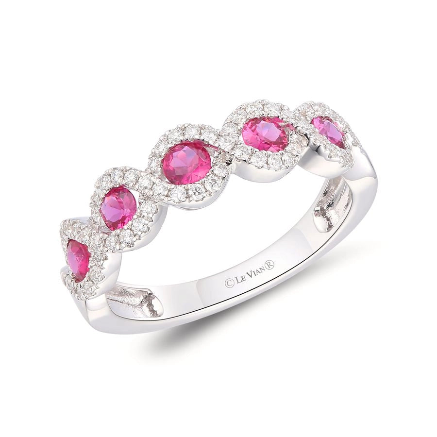 Le Vian® Ring featuring 1/2 cts. Passion Ruby™, 1/4 cts. Vanilla Diamonds® set in 14K Vanilla Gold®