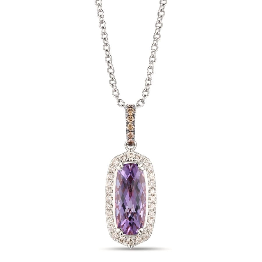 Le Vian® Pendant featuring 1 5/8 cts. Grape Amethyst™, 1/20 cts. Chocolate Diamonds®, 1/6 cts. Nude Diamonds™ set in 14K Vanilla Gold®