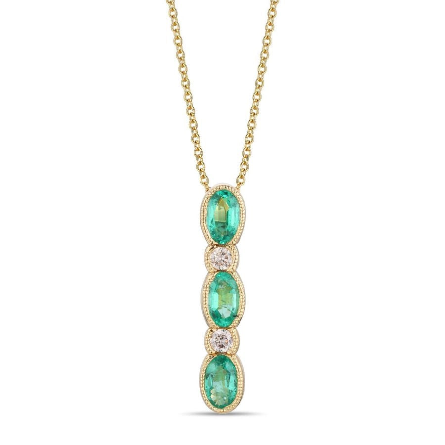 Le Vian® Pendant featuring 1/2 cts. Costa Smeralda Emeralds™, 1/15 cts. Vanilla Diamonds® set in 14K Honey Gold™