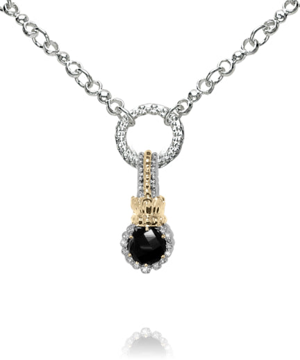 Vahan 14k Gold & Sterling Silver Black Onyx Pendant