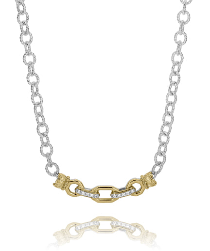 Vahan 14k Gold & Sterling Silver Diamond Necklace