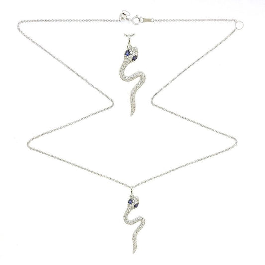 Le Vian® Necklace featuring 1/10 cts. Blueberry Sapphire™, 3/8 cts. Vanilla Diamonds® set in 14K Vanilla Gold®