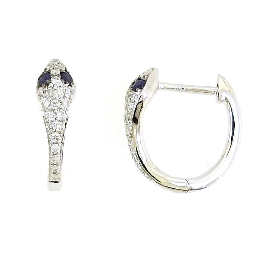 Le Vian® Earrings featuring 1/10 cts. Blueberry Sapphire™, 1/6 cts. Vanilla Diamonds® set in 14K Vanilla Gold®