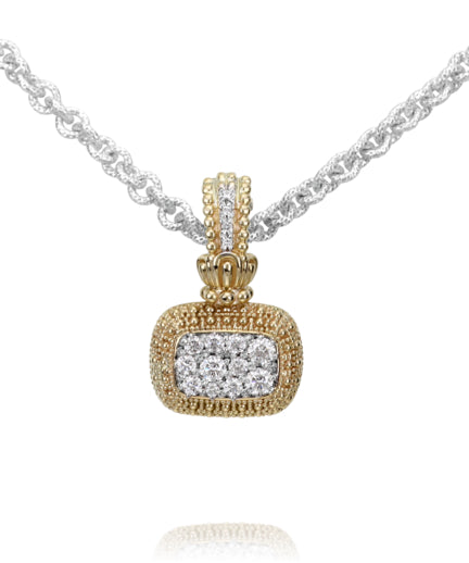 Vahan 14k Gold & Sterling Silver Diamond Pendant