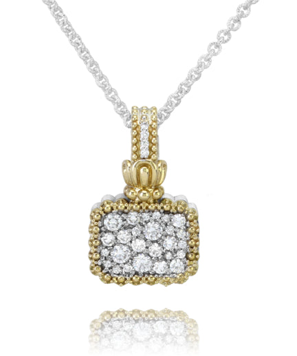 Vahan 14k Gold & Sterling Silver Diamond Pendant