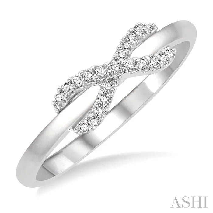 Infinity Cross Petite Diamond Fashion Ring