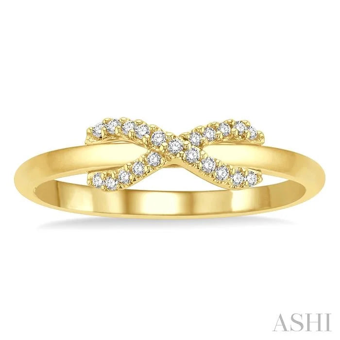 Infinity Cross Petite Diamond Fashion Ring