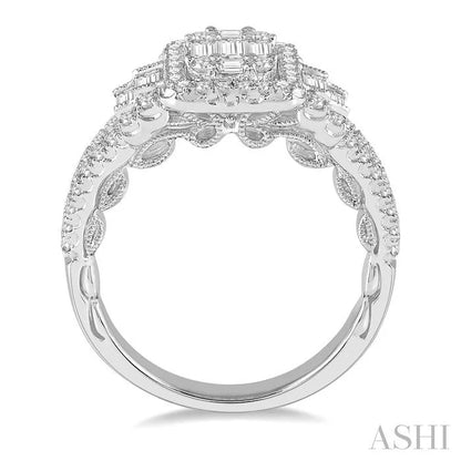 Halo Fusion Diamond Engagement Ring
