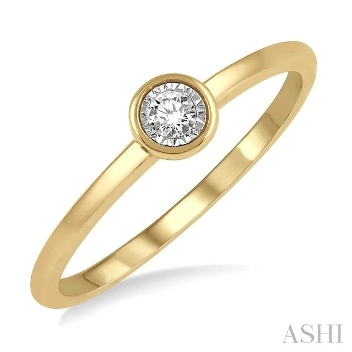 Stackable Round Shape Diamond Promise Ring