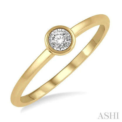 Stackable Round Shape Diamond Promise Ring