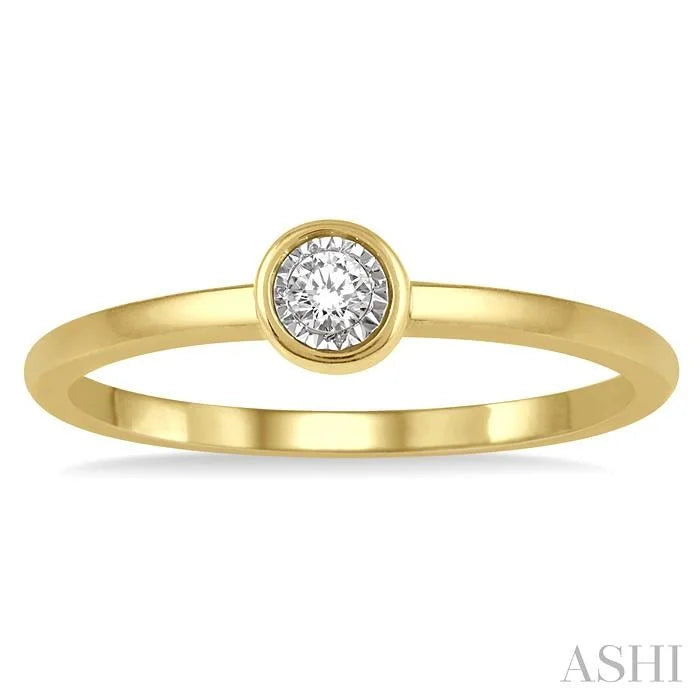 Stackable Round Shape Diamond Promise Ring
