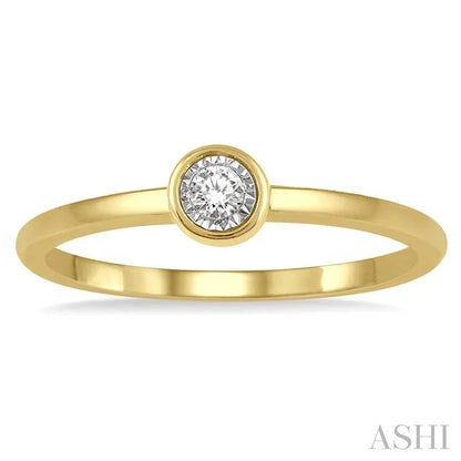 Stackable Round Shape Diamond Promise Ring