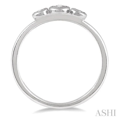 Stackable Round Shape Past Present & Future Diamond Promise Ring