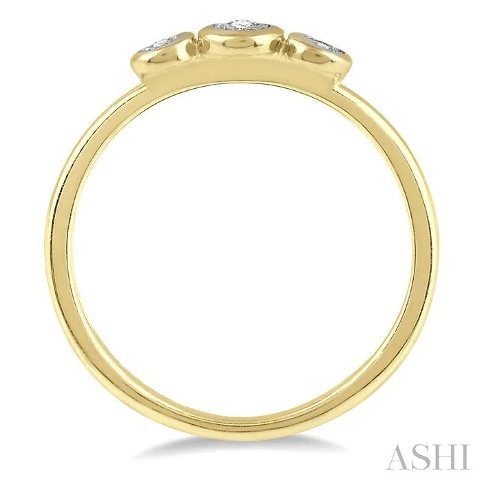 Stackable Round Shape Past Present & Future Diamond Promise Ring
