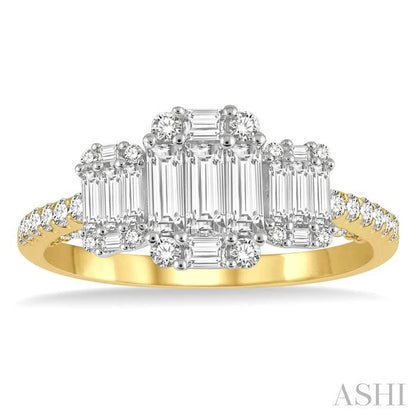 Past Present & Future Fusion Diamond Engagement Ring