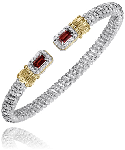 Vahan 14k Gold & Sterling Silver Garnet Bracelet