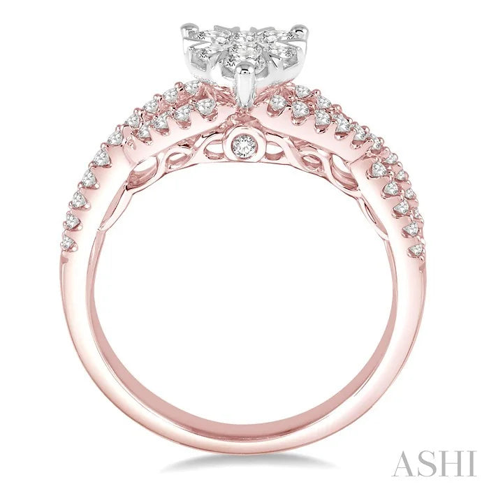 Heart Shape Lovebright Diamond Engagement Ring