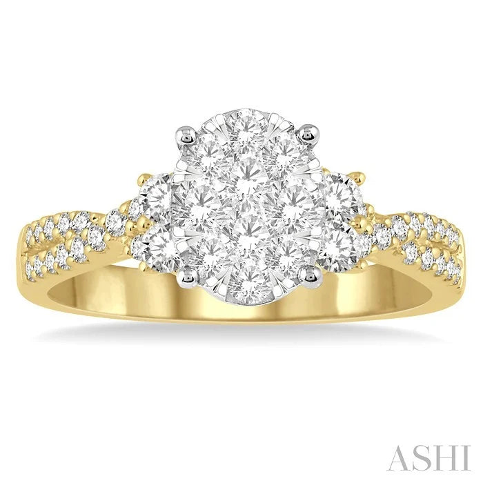 Oval Shape Lovebright Diamond Engagement Ring