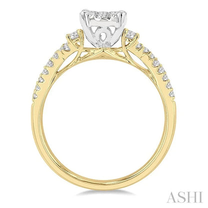 Oval Shape Lovebright Diamond Engagement Ring