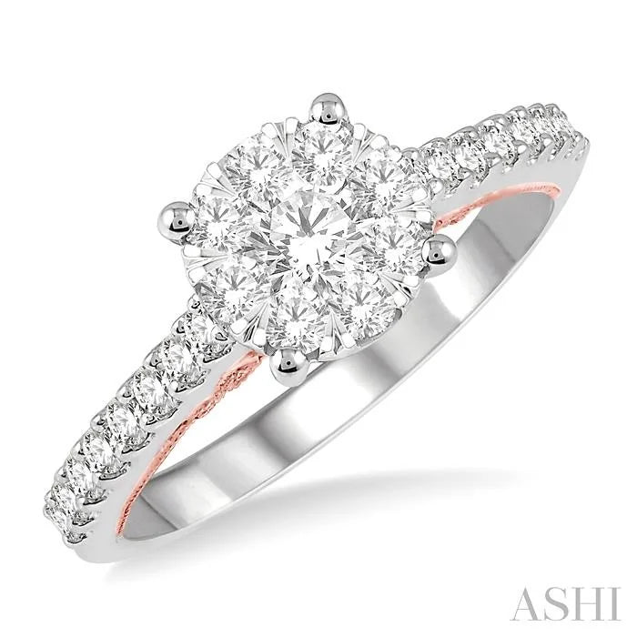 Round Shape Lovebright Diamond Engagement Ring