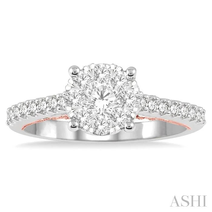 Round Shape Lovebright Diamond Engagement Ring