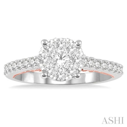 Round Shape Lovebright Diamond Engagement Ring