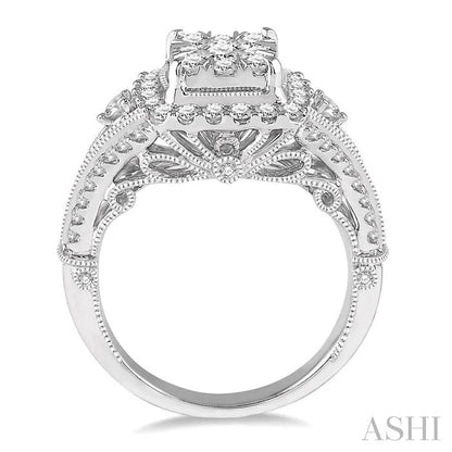 Cushion Shape Halo Lovebright Diamond Engagement Ring