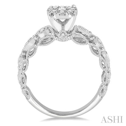 Round Shape Lovebright Diamond Engagement Ring