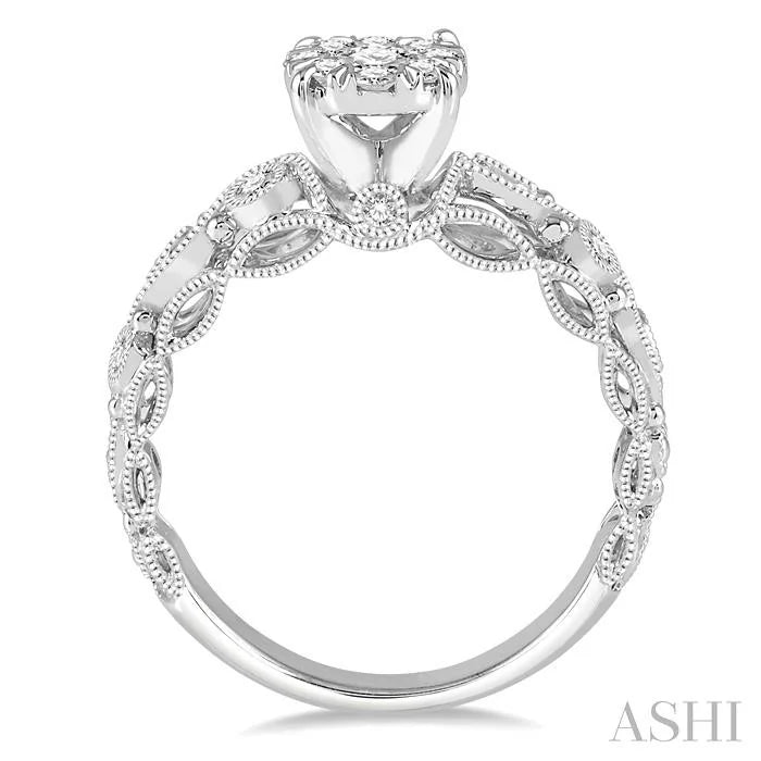 Round Shape Lovebright Diamond Engagement Ring