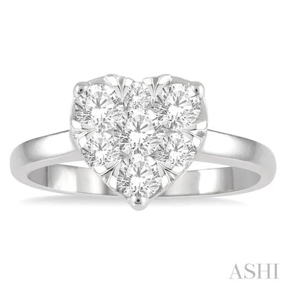 Heart Shape Lovebright Essential Diamond Engagement Ring