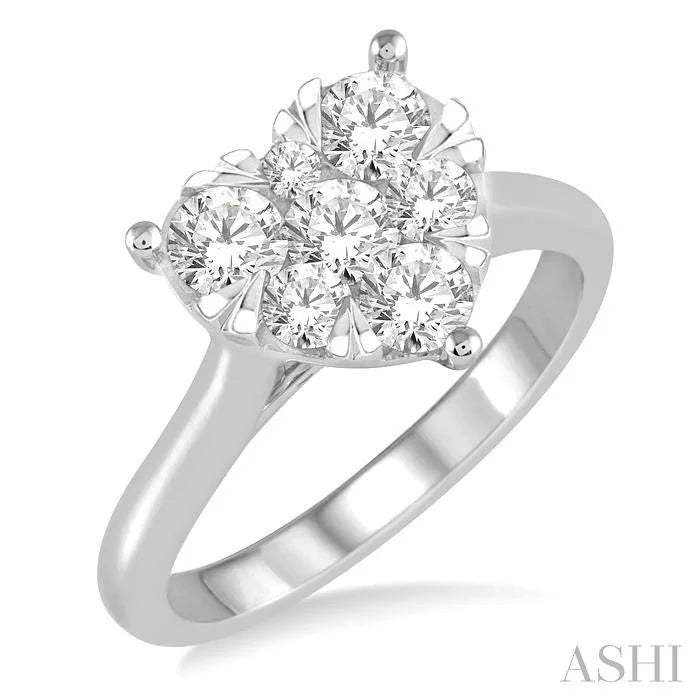Heart Shape Lovebright Essential Diamond Engagement Ring