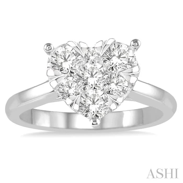 Heart Shape Lovebright Essential Diamond Engagement Ring