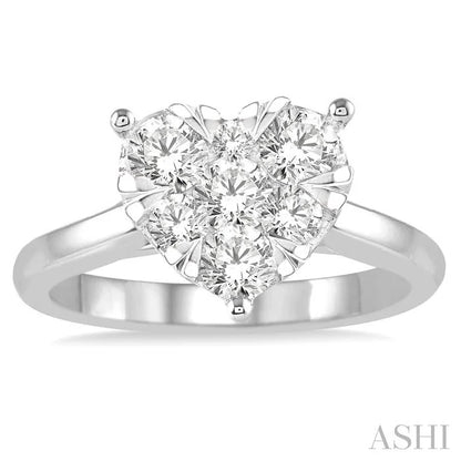 Heart Shape Lovebright Essential Diamond Engagement Ring