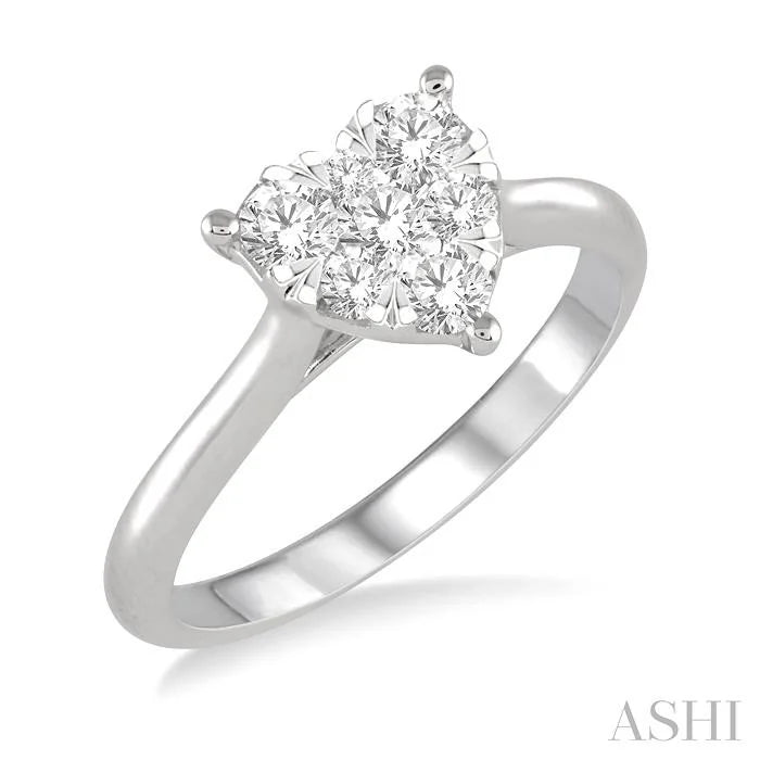 Heart Shape Lovebright Essential Diamond Engagement Ring