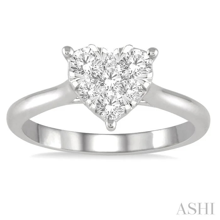 Heart Shape Lovebright Essential Diamond Engagement Ring