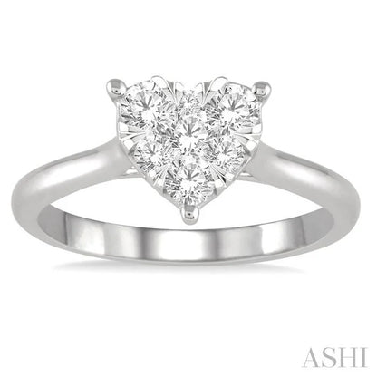 Heart Shape Lovebright Essential Diamond Engagement Ring