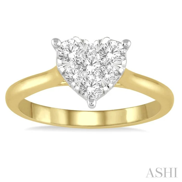 Heart Shape Lovebright Essential Diamond Engagement Ring