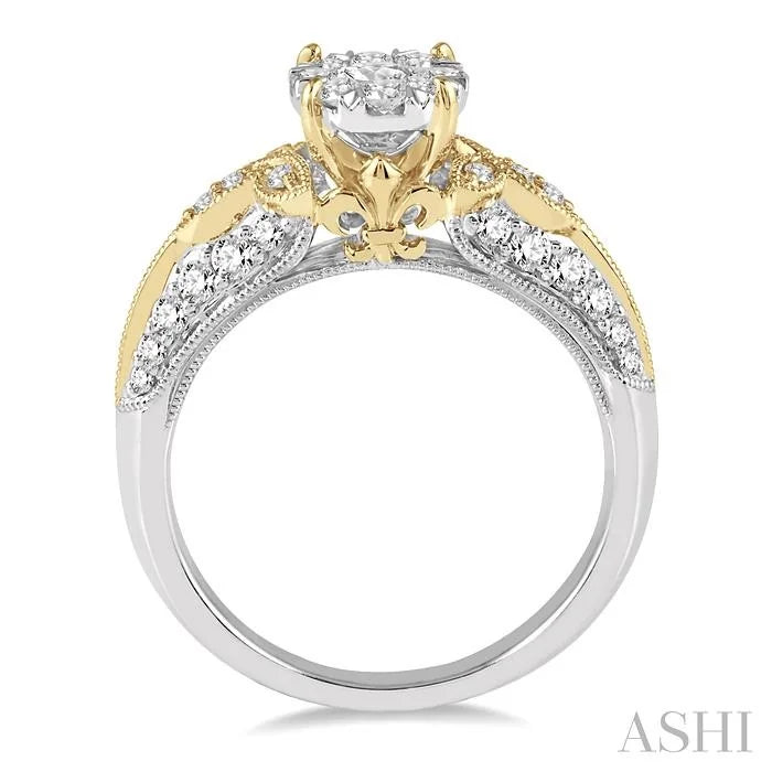 Round Shape Lovebright Diamond Engagement Ring